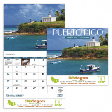 Puerto Rico Appointment Wall Calendar - Stapled